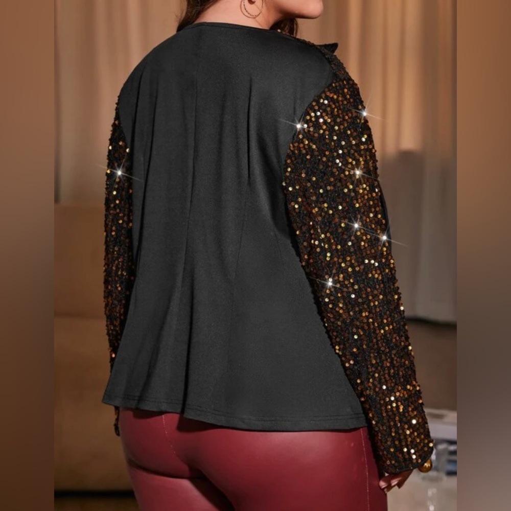 Open Front Sequin Jacket - Picture 2 of 2